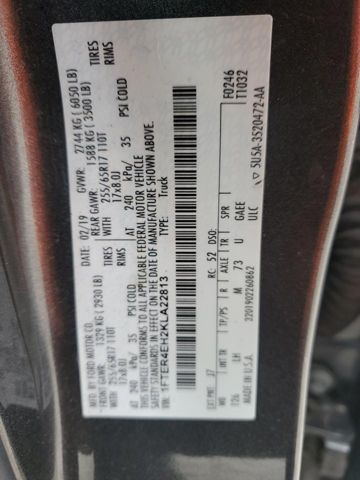 2019 Ford Ranger Xl VIN: 1FTER4EH2KLA22813 Lot: 55831105