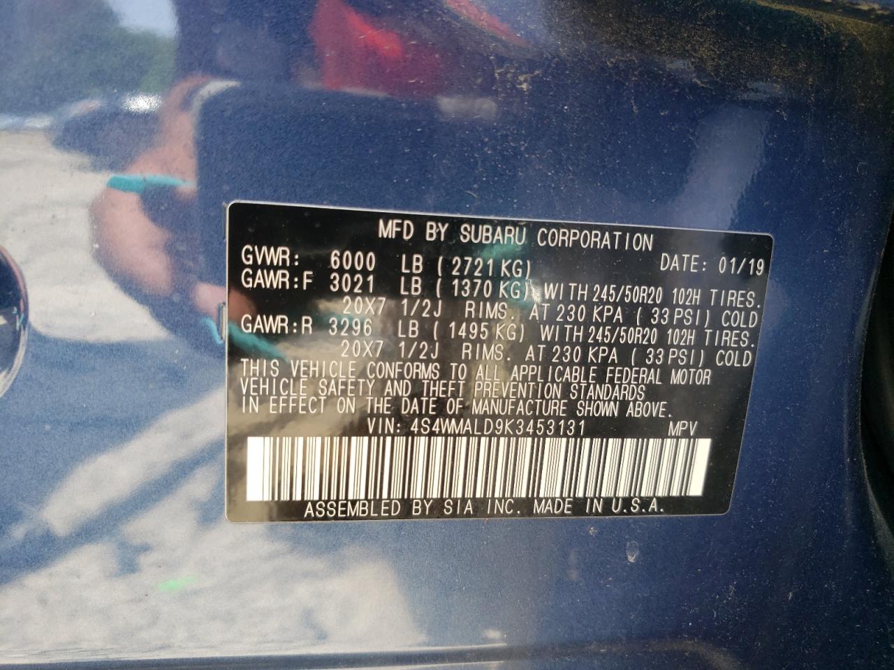 2019 Subaru Ascent Limited VIN: 4S4WMALD9K3453131 Lot: 56579465