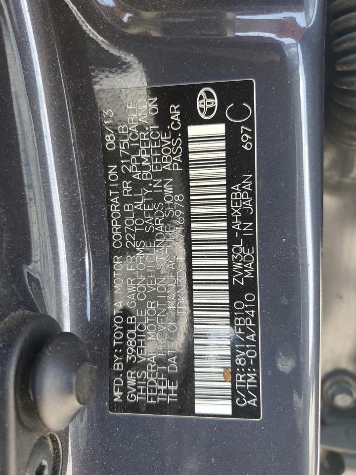 2013 Toyota Prius VIN: JTDKN3DU1D1716978 Lot: 56552105