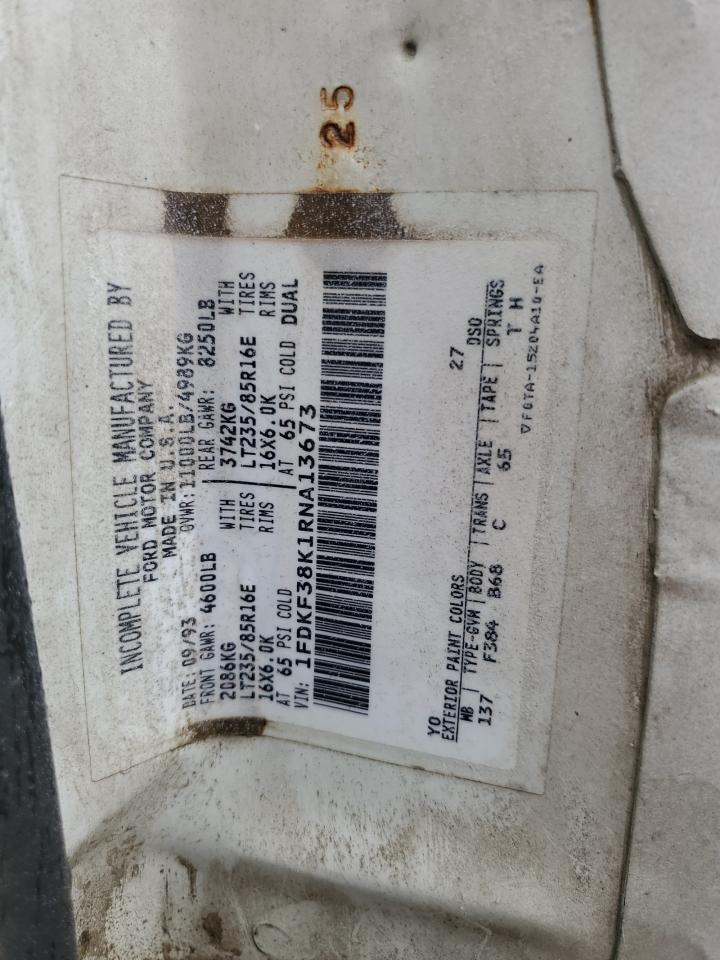 1994 Ford F350 VIN: 1FDKF38K1RNA13673 Lot: 56665075