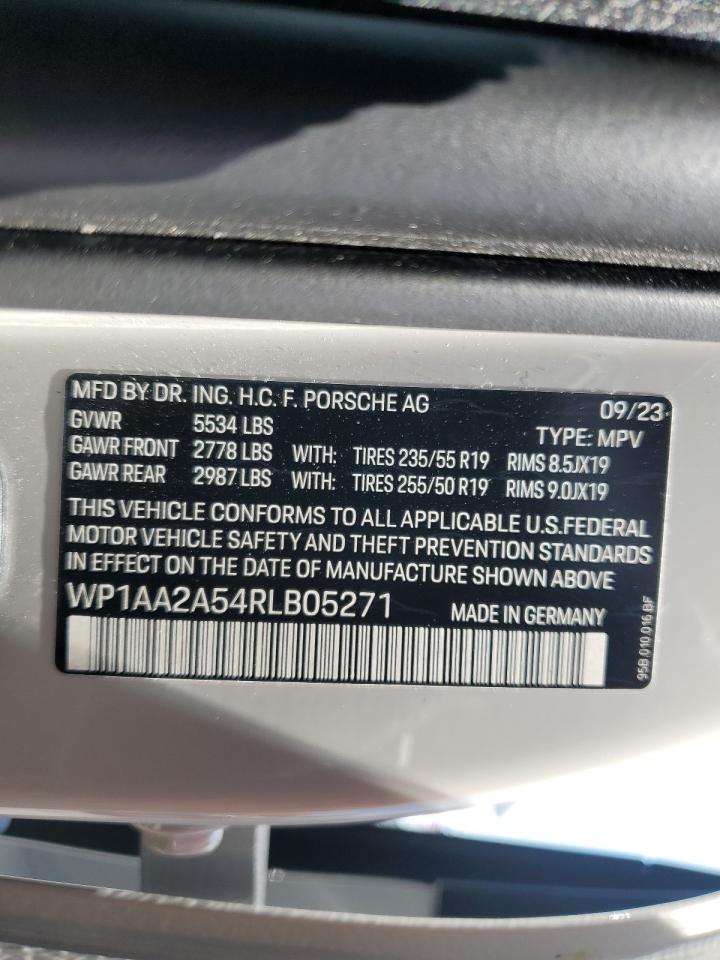 2024 Porsche Macan Base VIN: WP1AA2A54RLB05271 Lot: 58270445