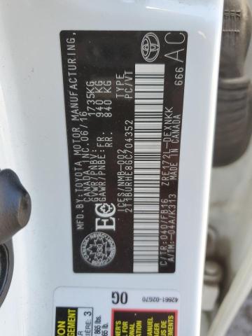 2016 TOYOTA COROLLA L  