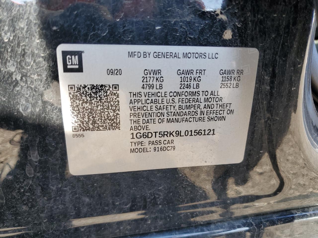 2020 Cadillac Ct5 Premium Luxury VIN: 1G6DT5RK9L0156121 Lot: 57430325