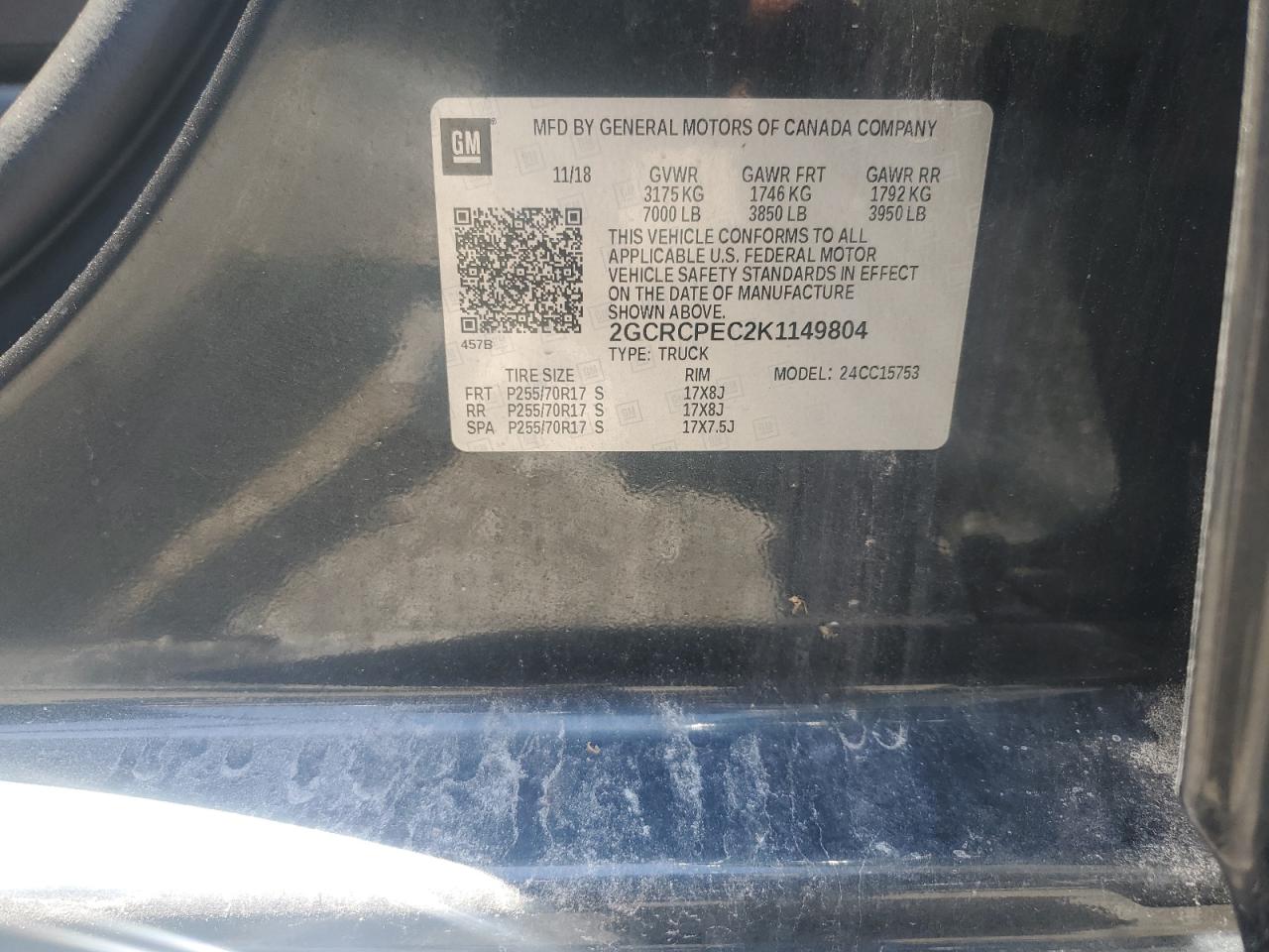 2019 Chevrolet Silverado Ld C1500 Lt VIN: 2GCRCPEC2K1149804 Lot: 57267575