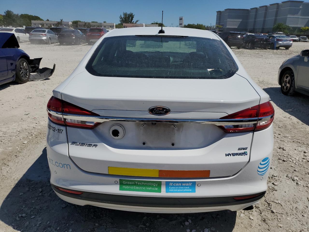 2017 Ford Fusion Se Hybrid VIN: 3FA6P0LU0HR359693 Lot: 54039105