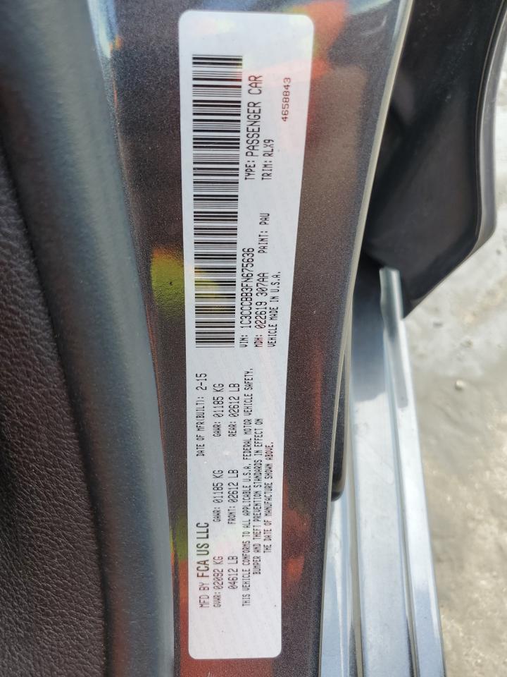 2015 Chrysler 200 S VIN: 1C3CCCBB3FN675636 Lot: 56123825