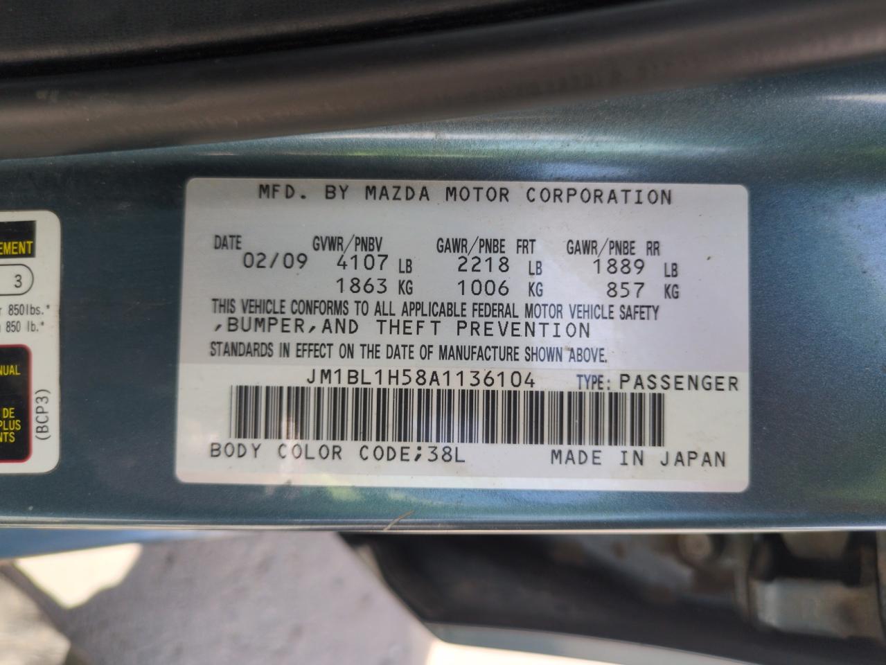 2010 Mazda 3 S VIN: JM1BL1H58A1136104 Lot: 56707335