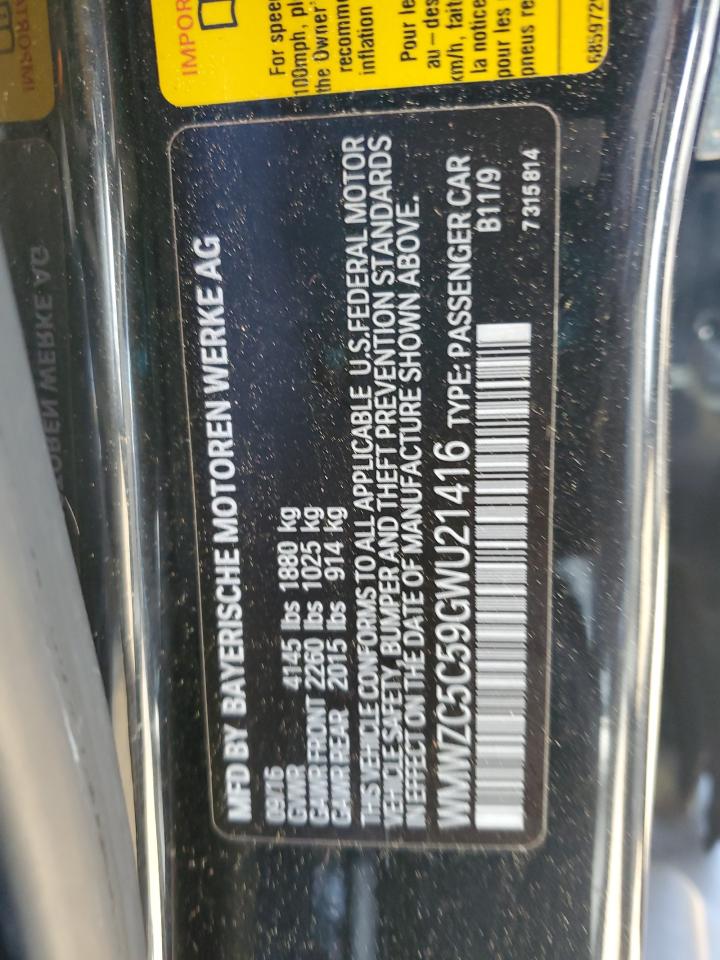 2016 Mini Cooper S Countryman VIN: WMWZC5C59GWU21416 Lot: 57477455