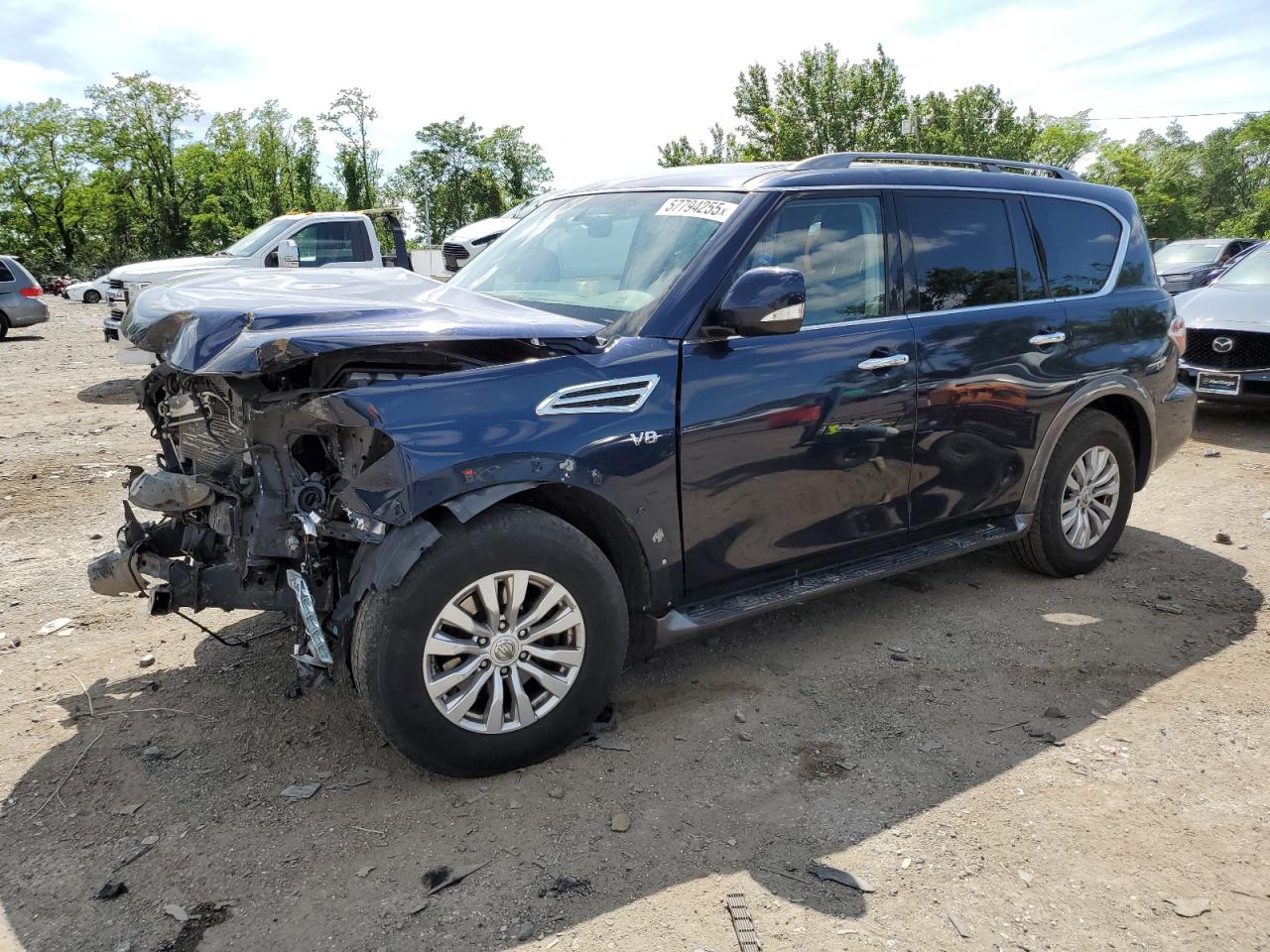 2019 Nissan Armada Sv продається в Baltimore, MD - Front End