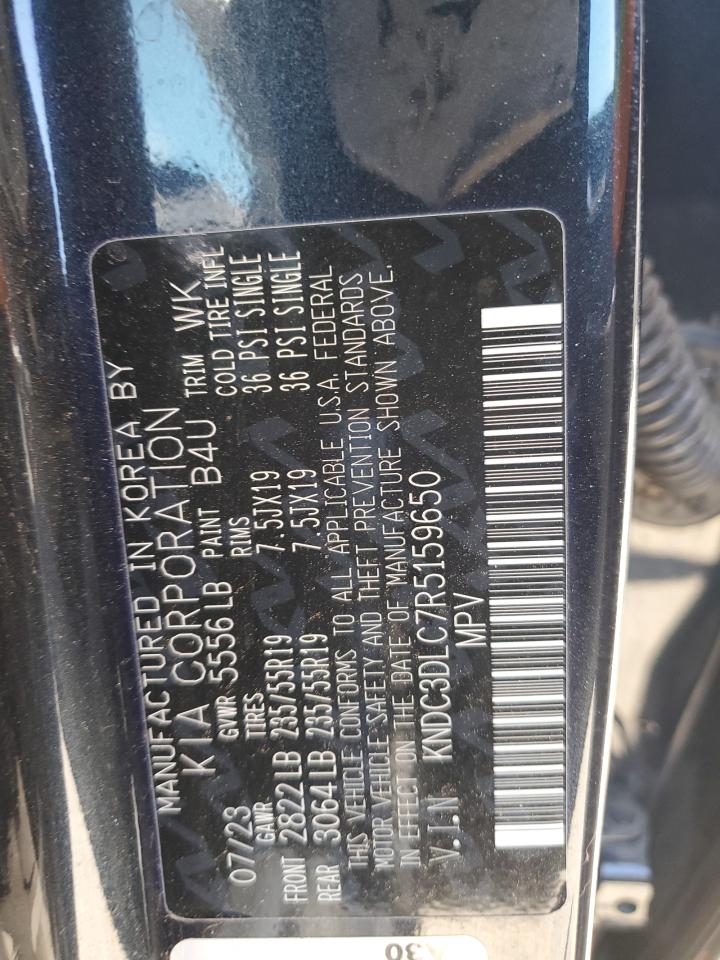 2024 Kia Ev6 Light VIN: KNDC3DLC7R5159650 Lot: 57093395