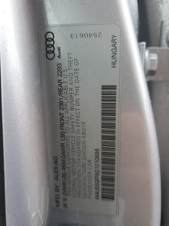 2016 Audi A3 Premium Plus VIN: WAUE8GFF6G1010696 Lot: 56878435