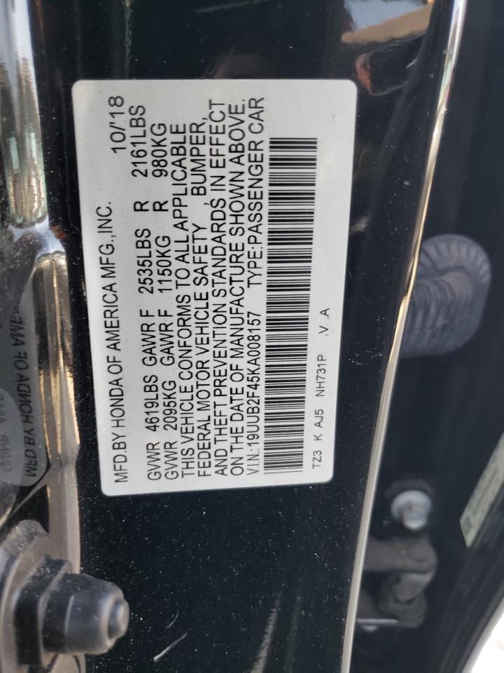 2019 Acura Tlx Technology VIN: 19UUB2F45KA008157 Lot: 56878575