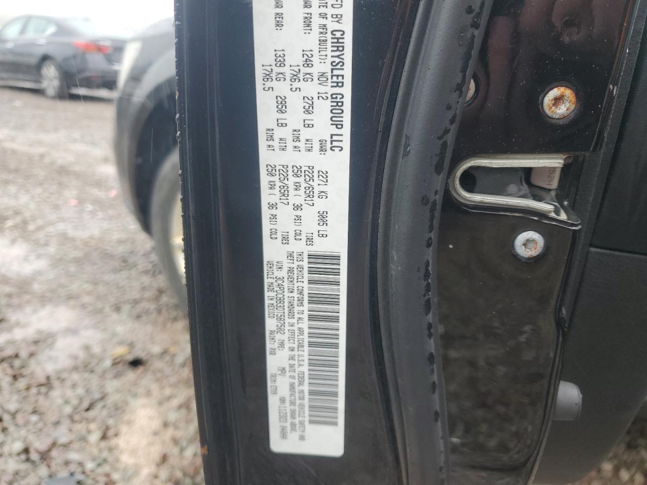 2013 Dodge Journey Sxt VIN: 3C4PDCBB3DT587502 Lot: 55894535