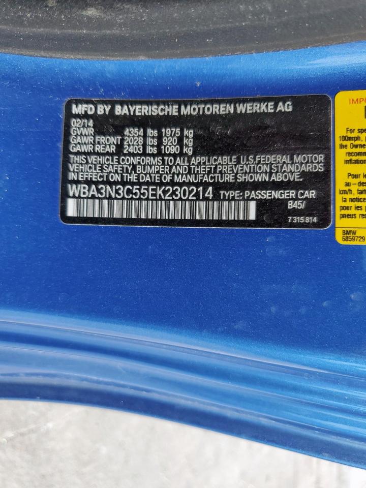 2014 BMW 428 I VIN: WBA3N3C55EK230214 Lot: 56896865