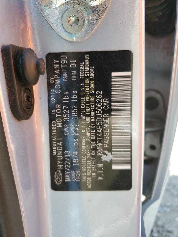2013 Hyundai Accent Gls VIN: KMHCT4AE5DU506262 Lot: 56574925