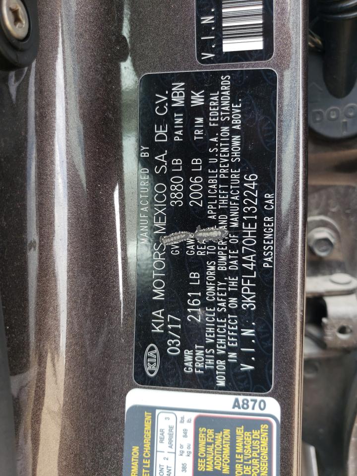 2017 Kia Forte Lx VIN: 3KPFL4A70HE132246 Lot: 65832895