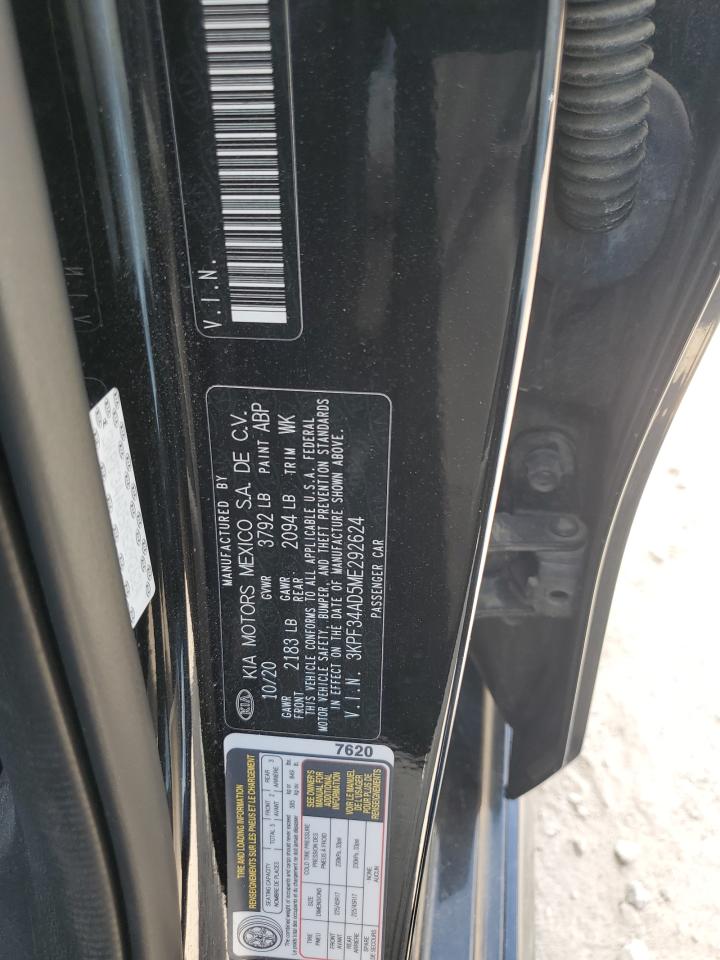 2021 Kia Forte Gt Line VIN: 3KPF34AD5ME292624 Lot: 55839835