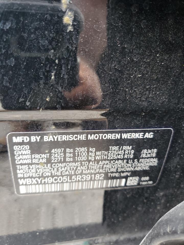 2020 BMW X2 Sdrive28I VIN: WBXYH9C05L5R39182 Lot: 56929605