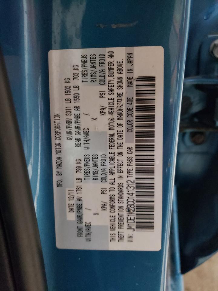 2012 Mazda Mazda2 VIN: JM1DE1KZ8C0141312 Lot: 56585535