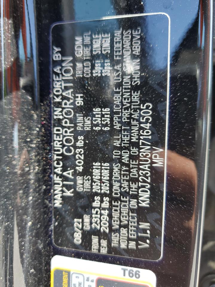 2022 Kia Soul Lx VIN: KNDJ23AU3N7164505 Lot: 57171365