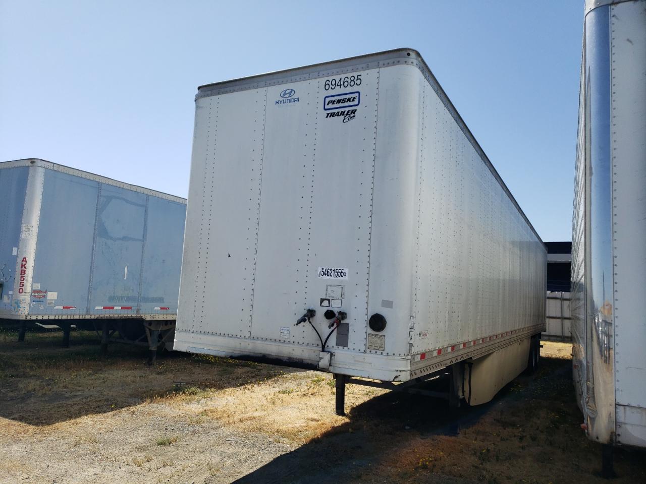 2015 Hyundai Translead Vi2530152-Ajrs Dry Van Trailer for Sale in Sacramento, CA - Rear End