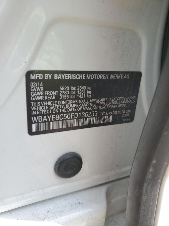 2014 BMW 750 Li VIN: WBAYE8C50ED136233 Lot: 55984685