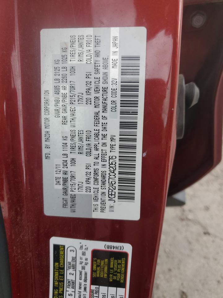 2012 Mazda Cx-7 VIN: JM3ER2A57C0420576 Lot: 56948445