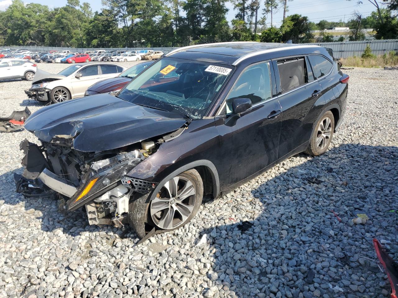 2022 Toyota Highlander Xle VIN: 5TDGZRAH6NS132648 Lot: 57110085
