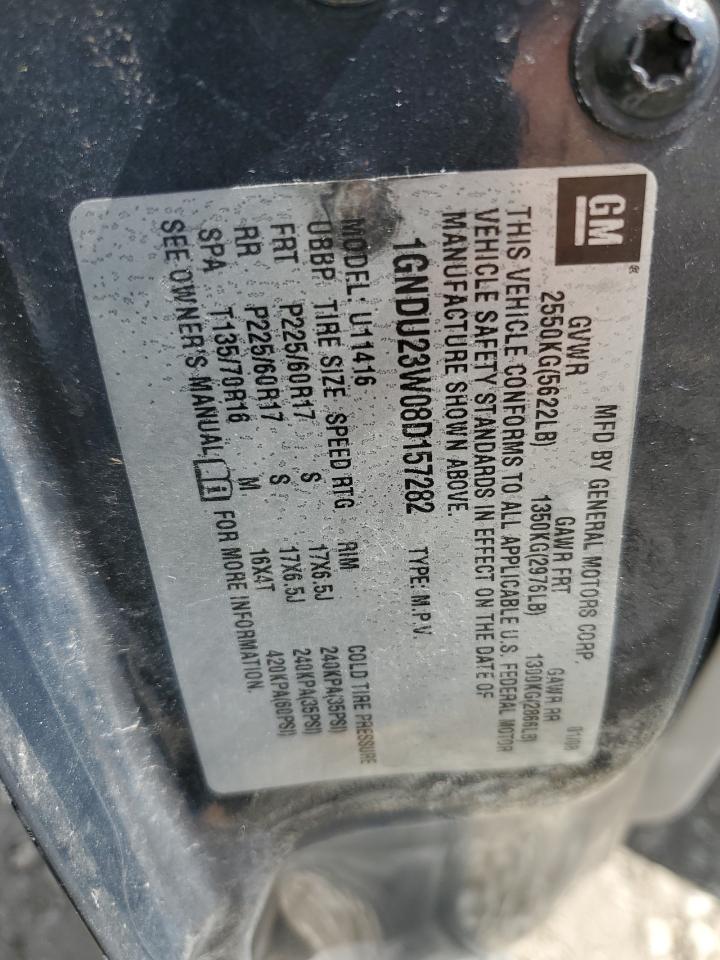 2008 Chevrolet Uplander Ls VIN: 1GNDU23W08D157282 Lot: 56328975