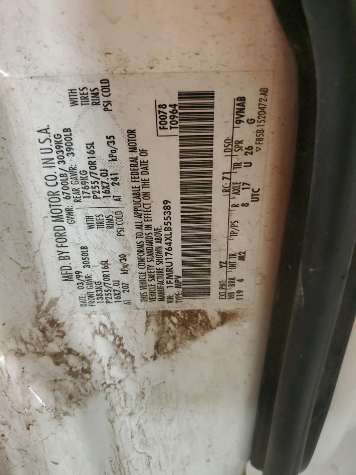 1999 Ford Expedition VIN: 1FMRU1764XLB55389 Lot: 58590025