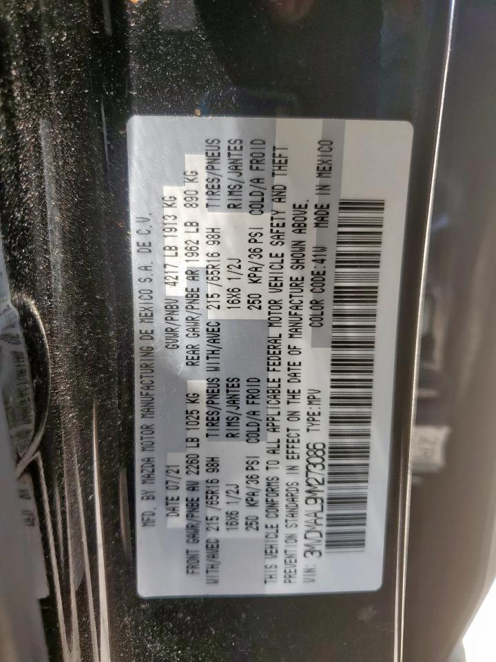2021 Mazda Cx-30 VIN: 3MVDMAAL9MM273086 Lot: 57276845