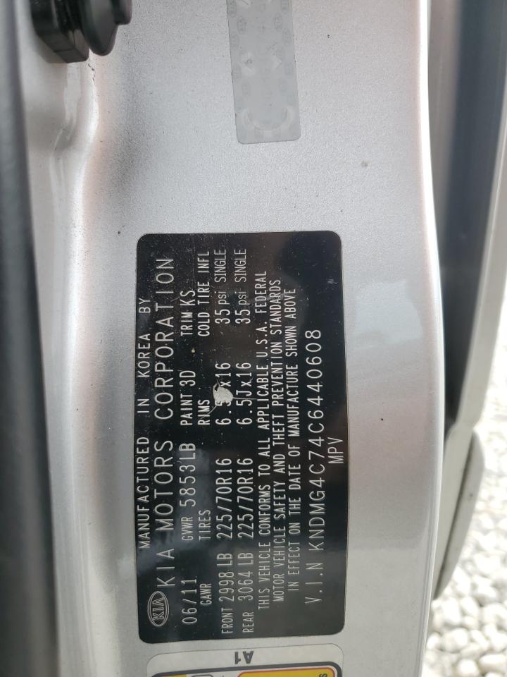 2012 Kia Sedona Lx VIN: KNDMG4C74C6440608 Lot: 56522925