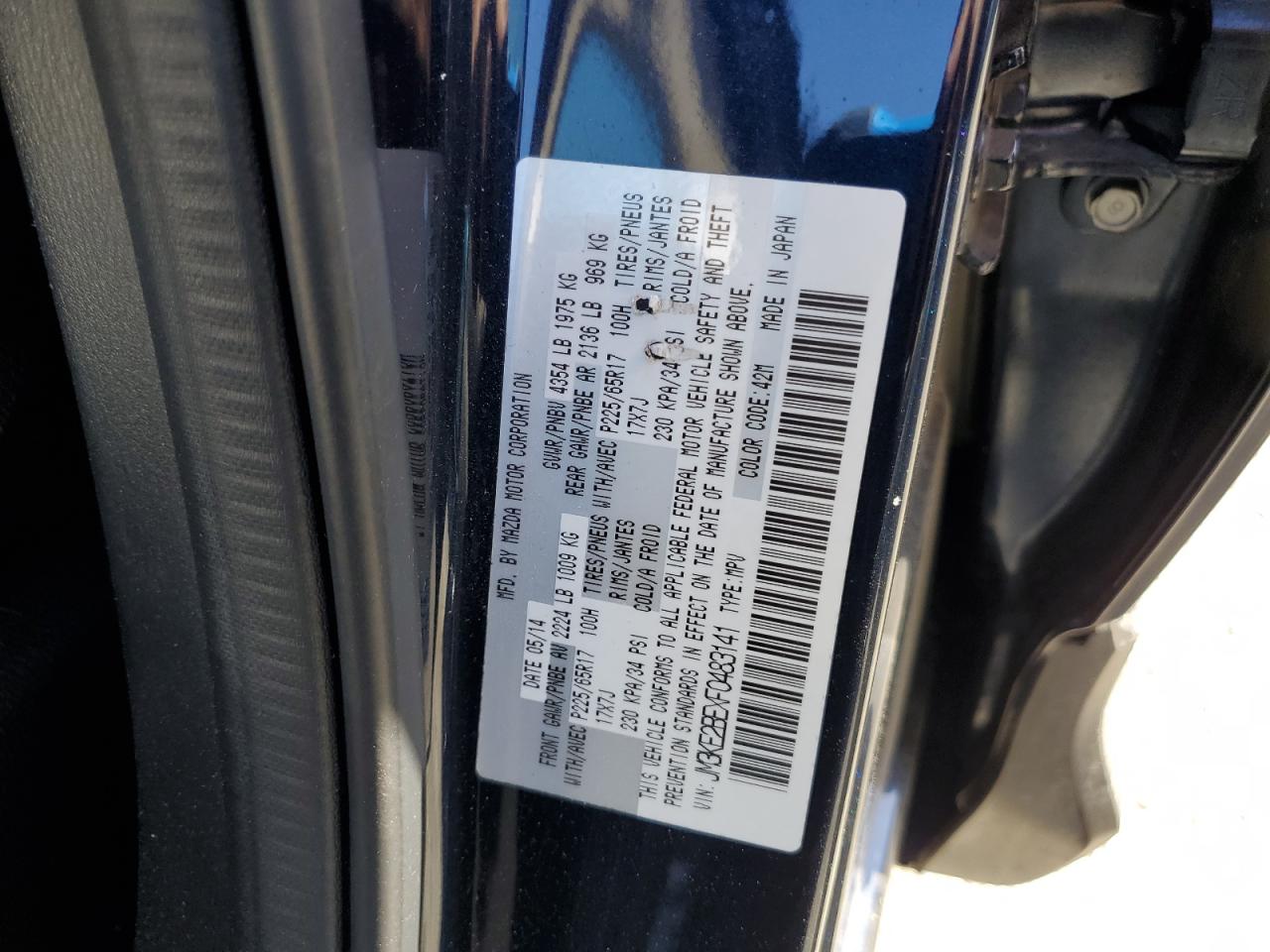 2015 Mazda Cx-5 Sport VIN: JM3KE2BEXF0483141 Lot: 59134105