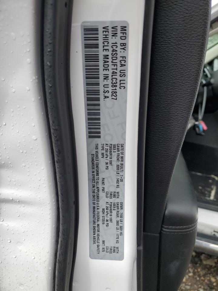 2020 Dodge Durango Ssv VIN: 1C4SDJFT4LC381827 Lot: 56859795