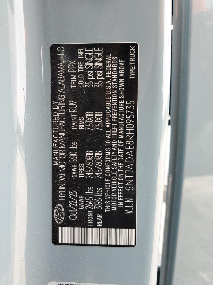 2024 Hyundai Santa Cruz Se VIN: 5NTJADAE8RH095735 Lot: 56501585