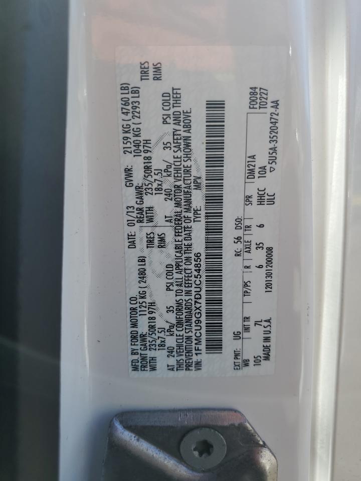 2013 Ford Escape Se VIN: 1FMCU9GX7DUC54856 Lot: 54767295