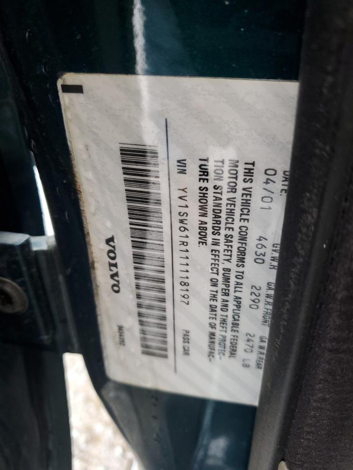 yv1sw61r111118197 YV1SW61R111118197 2001 Volvo V70
