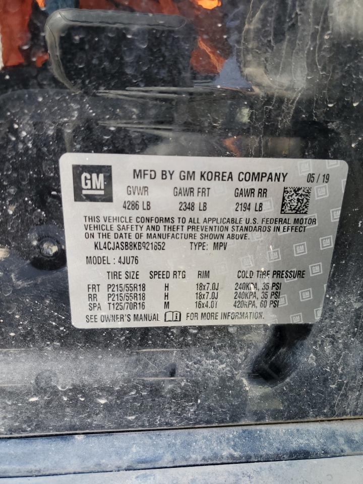 2019 Buick Encore Preferred VIN: KL4CJASB8KB921852 Lot: 55536155