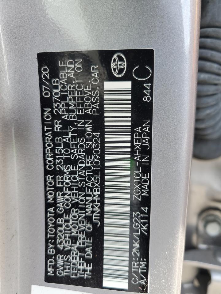 2020 Toyota C-Hr Xle VIN: JTNKHMBX5L1090324 Lot: 55986685