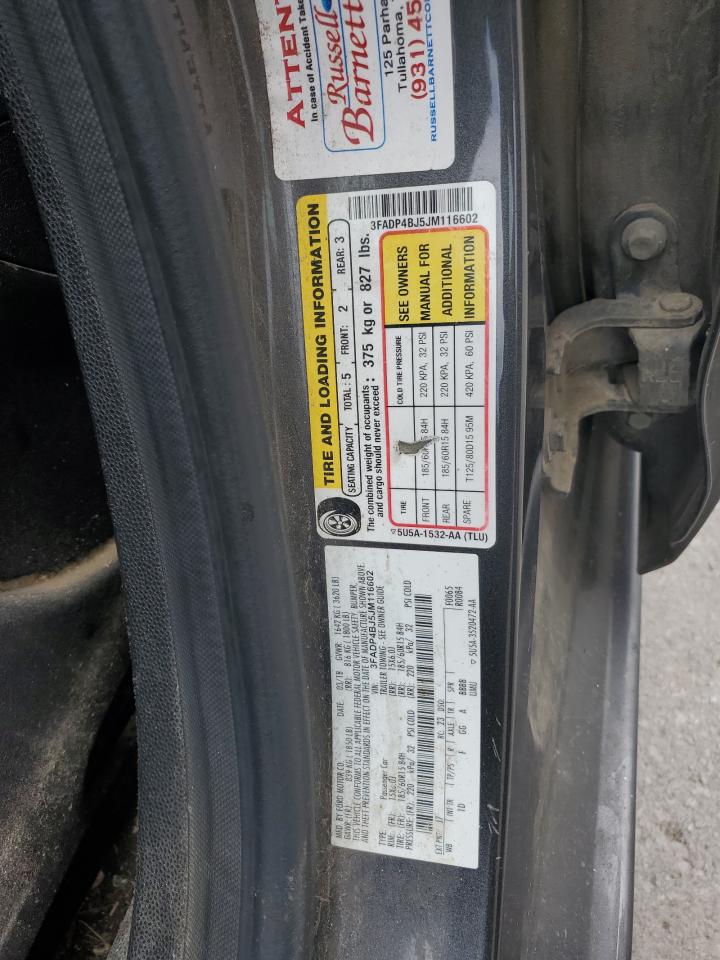 2018 Ford Fiesta Se VIN: 3FADP4BJ5JM116602 Lot: 55611995