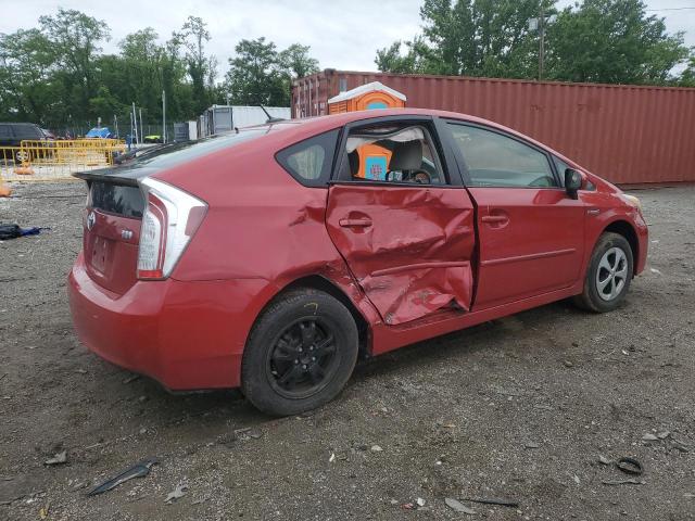  TOYOTA PRIUS 2012 Czerwony