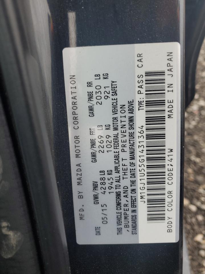 2016 Mazda 6 Sport VIN: JM1GJ1U55G1431364 Lot: 57123065