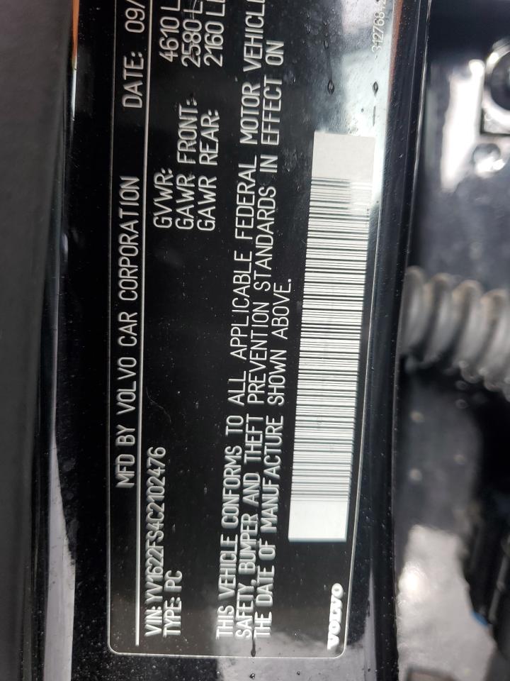 2012 Volvo S60 T5 VIN: YV1622FS4C2102476 Lot: 56527485