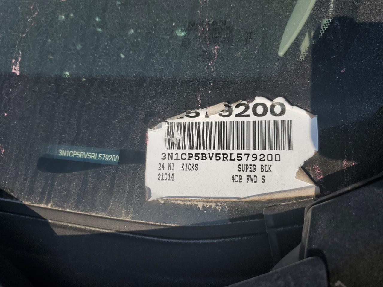 2024 Nissan Kicks S VIN: 3N1CP5BV5RL579200 Lot: 57078925