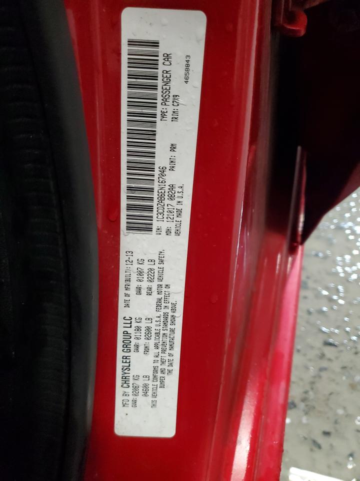 2014 Dodge Avenger Se VIN: 1C3CDZAB6EN167046 Lot: 56850685