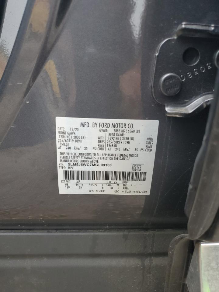 2021 Lincoln Aviator VIN: 5LM5J6WC7MGL09106 Lot: 56522835