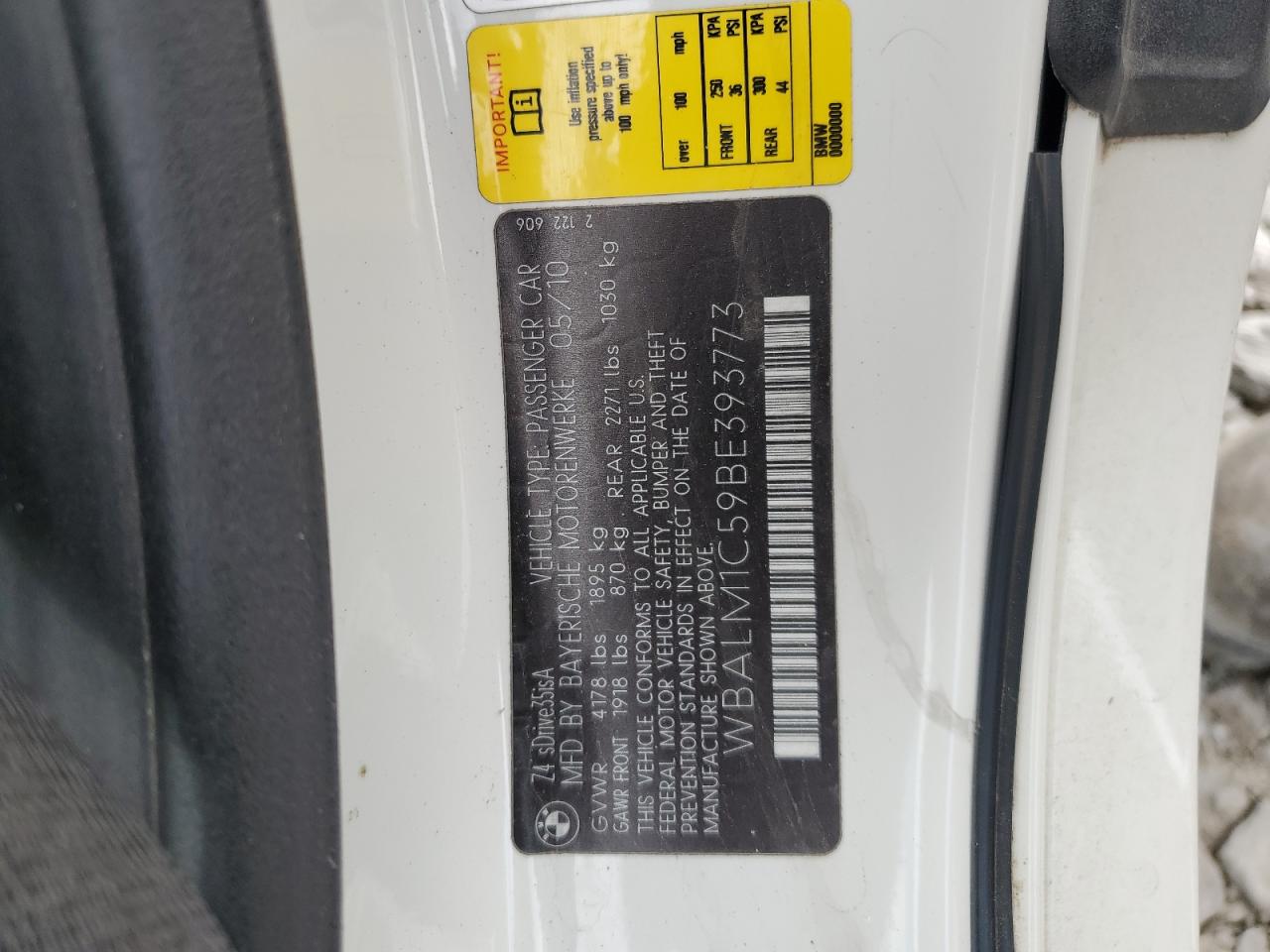 2011 BMW Z4 Sdrive35Is VIN: WBALM1C59BE393773 Lot: 56021935