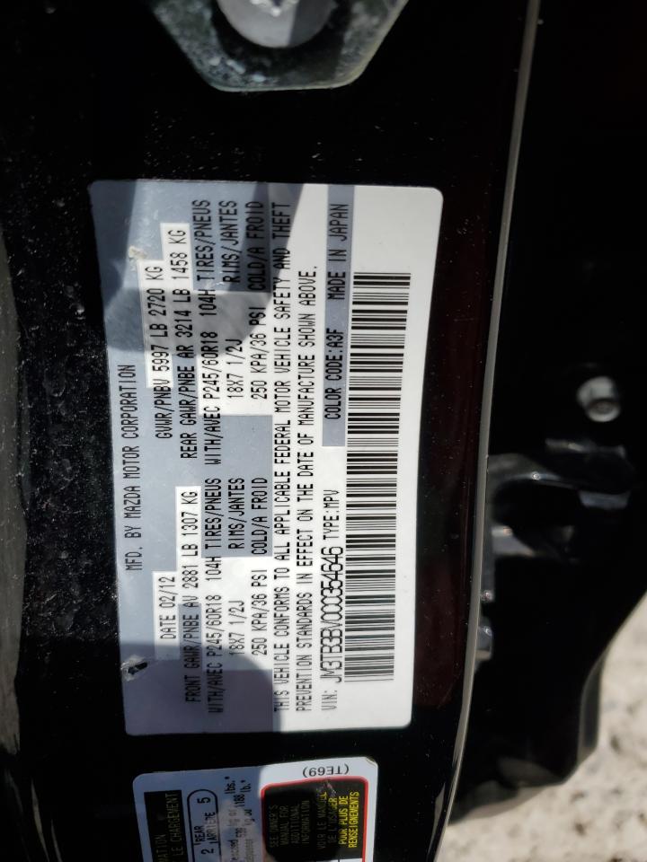 2012 Mazda Cx-9 VIN: JM3TB3BV0C0354646 Lot: 55971445