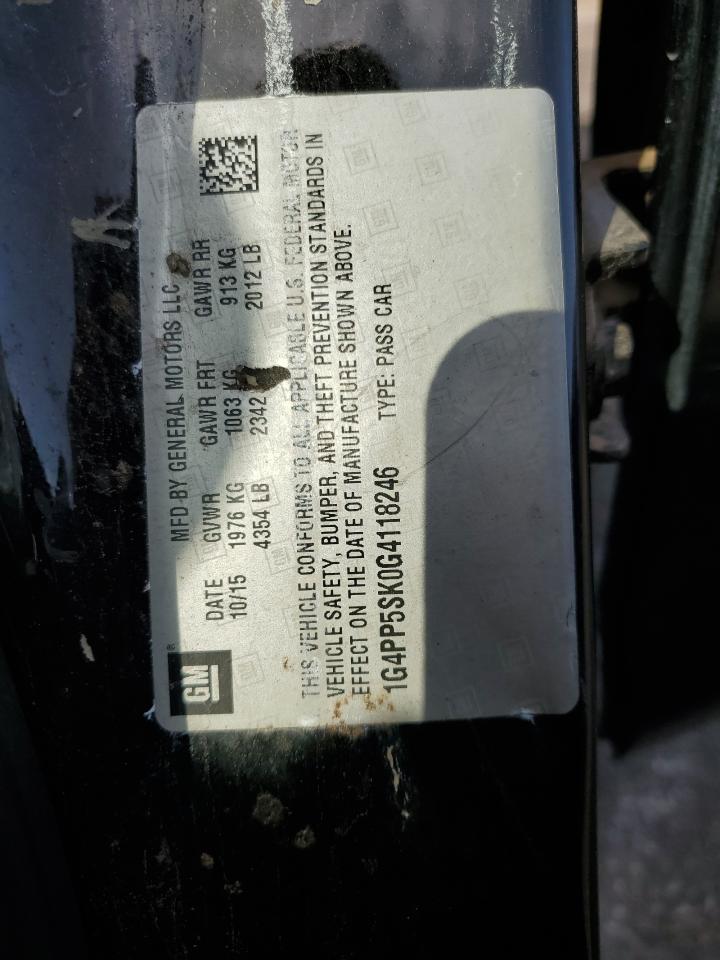 2016 Buick Verano VIN: 1G4PP5SK0G4118246 Lot: 58589605