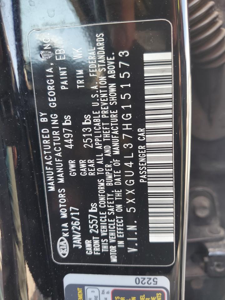 2017 Kia Optima Ex VIN: 5XXGU4L37HG151573 Lot: 56694325